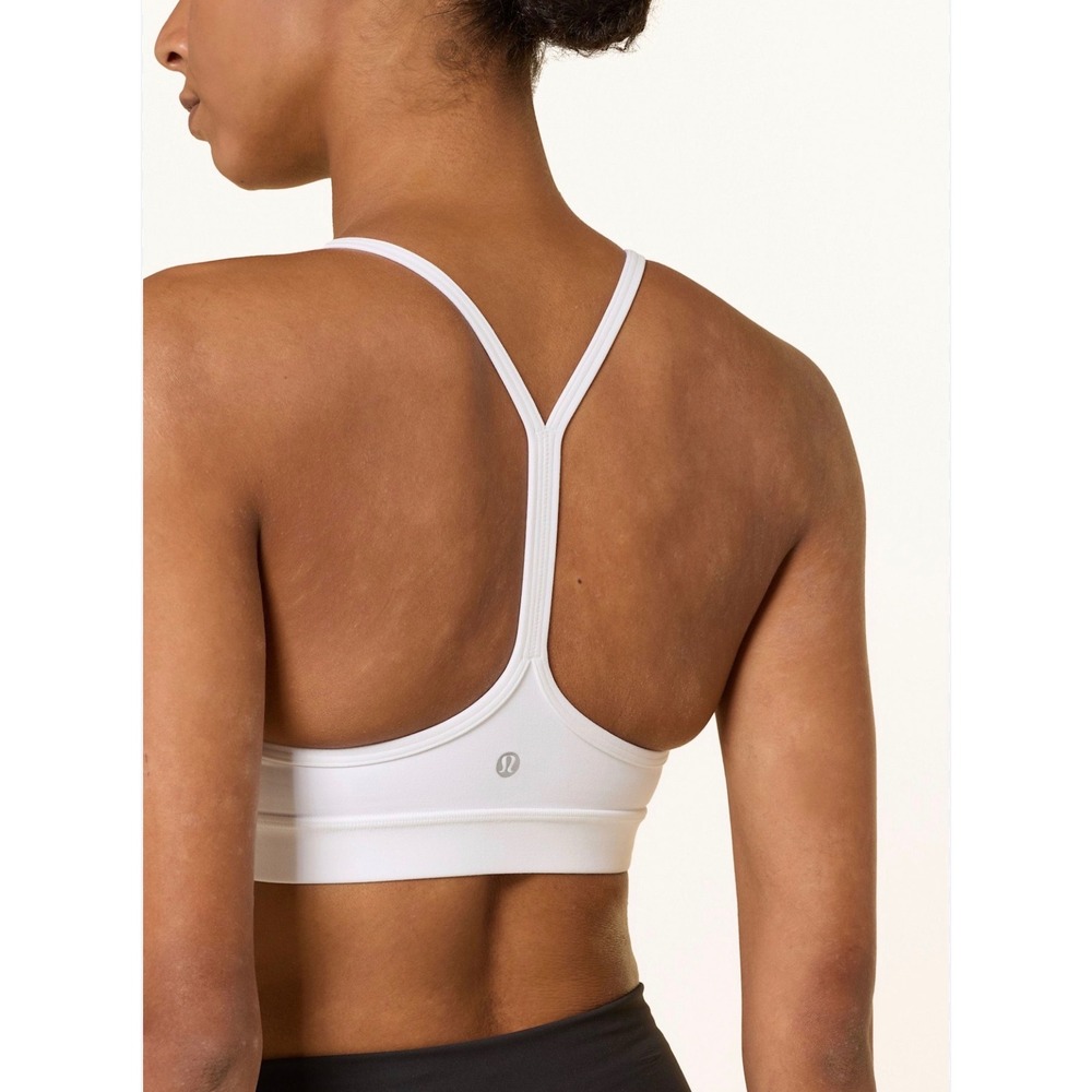 Lululemon Flow Y Bra White Size 10 Strappy Racerback Yoga